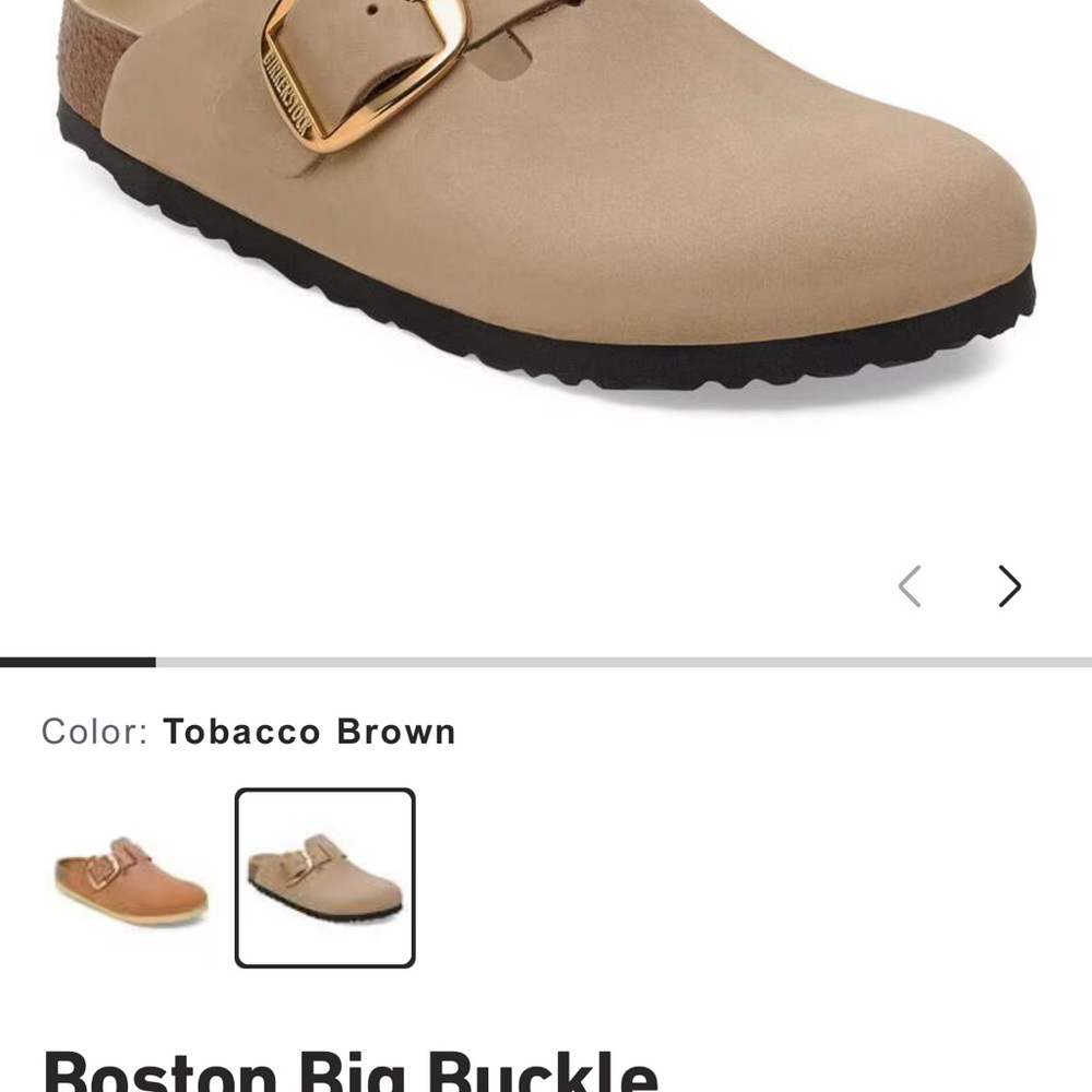 Birkenstock Boston Big Buckle Clogs - Tobacco Brown